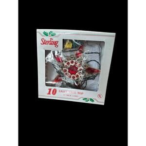 Vintage Sterling gold plastic star Christmas tree topper